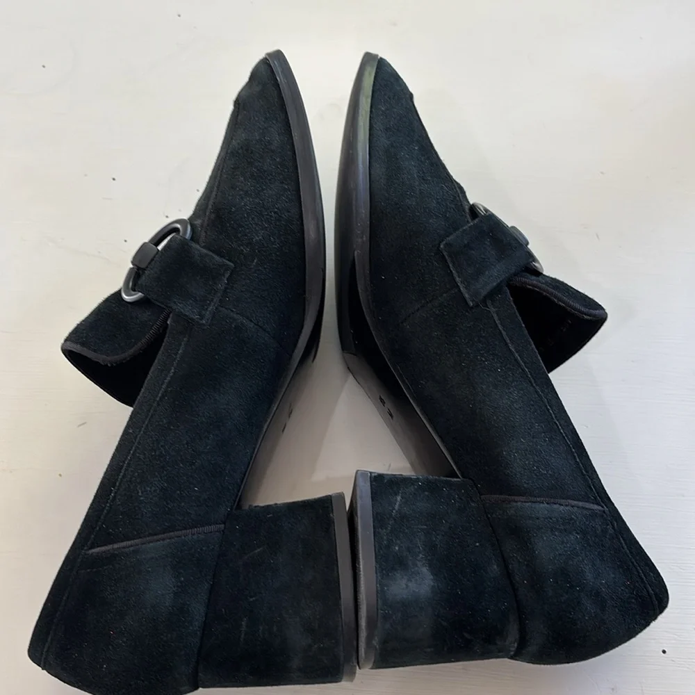 Vaneli Women's Black Alroy Suede Loafers Size 8.5M‎